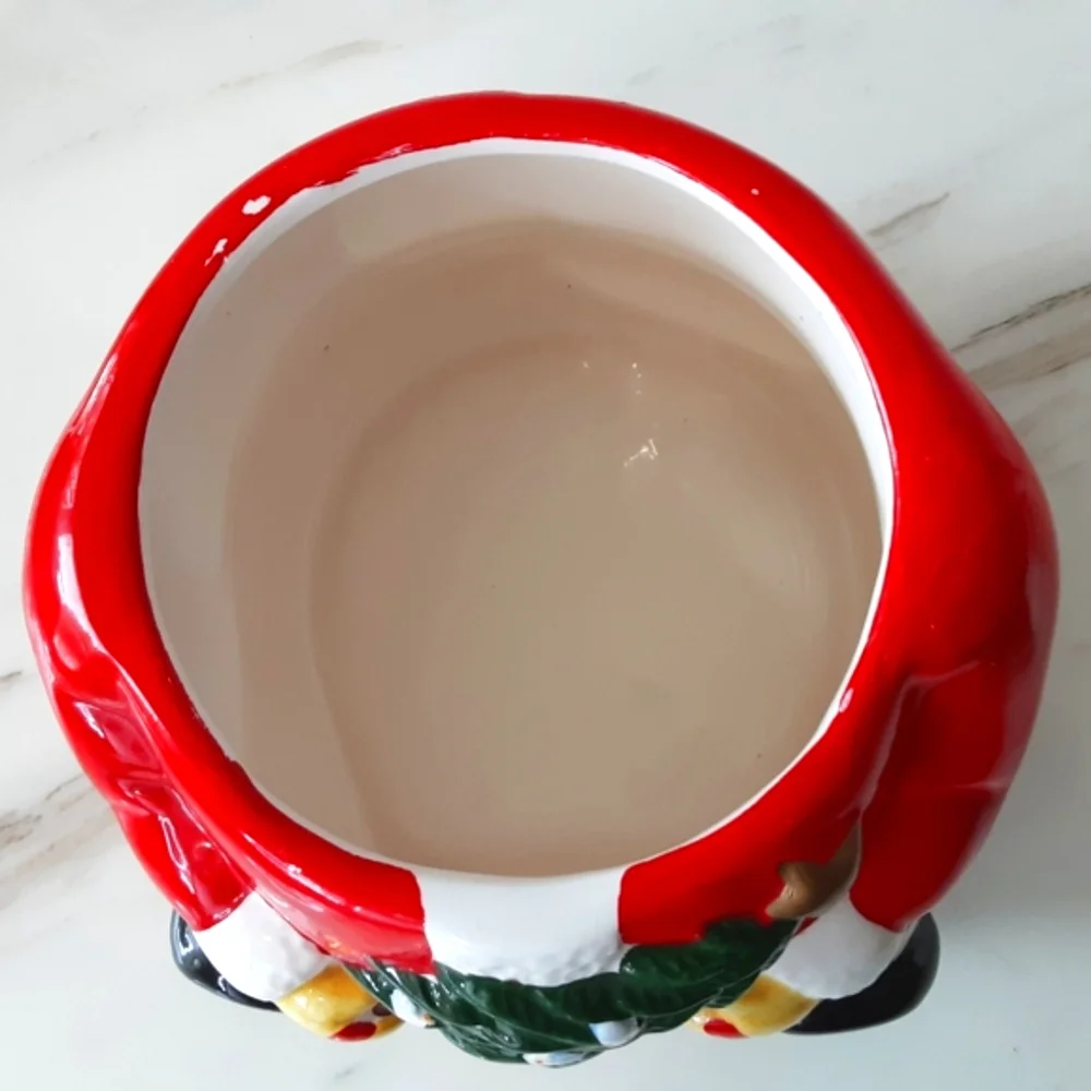 Gibson Sitting Santa Claus Ceramic Granny Core Cookie Jar 11